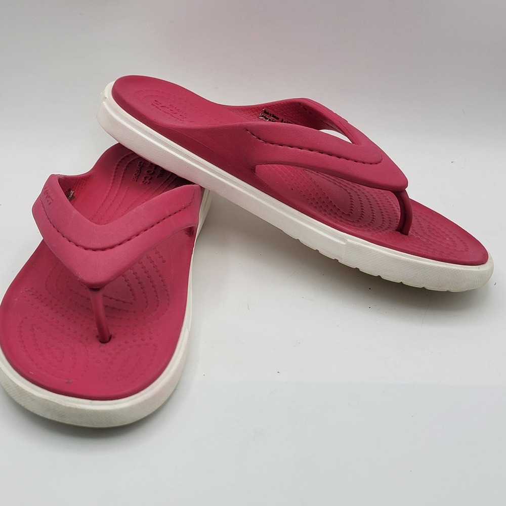 Crocs Citilane Flip Flops Womens 6 Mens 4 Pink‎ Raspberry Comfort Sandals 202492